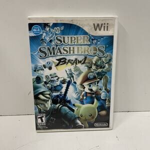 Super Smash Bros. Brawl (Nintendo Wii, 2008) Case ART Faded - Clean Disc